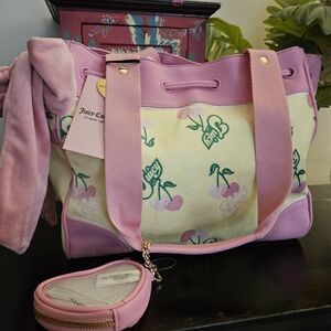 Juicy Couture Pink and Cream Women's Bag